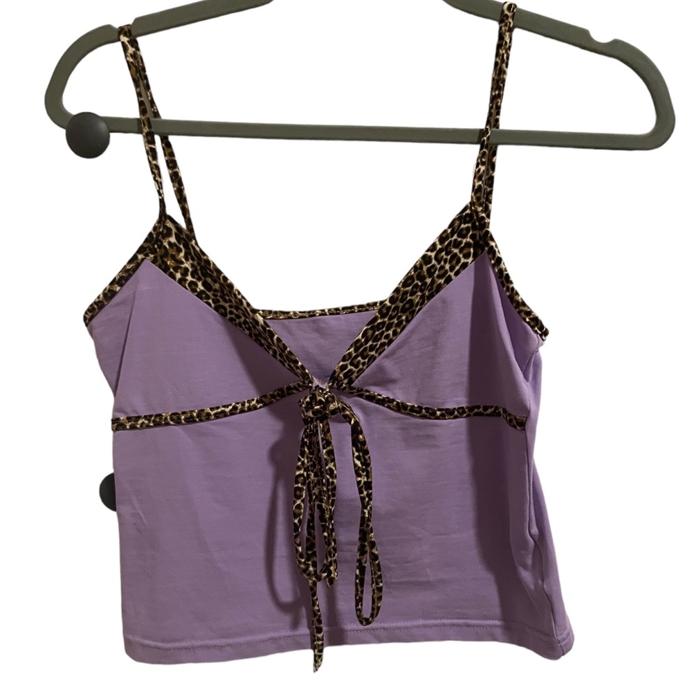purple leopard tank